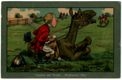 [Caricatura di un fantino caduto da cavallo