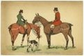 [Due uomini a cavallo, in tenuta da caccia