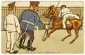 [Caricatura di un soldato che monta a cavallo