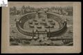 Vue et plan d'une Naumachie : Vaste et Magnifique Amphith&eacute;&acirc;tre destin&eacute; chez les Romains &agrave; repr&eacute;senter...