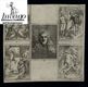[La pittura e la poesia piangono la morte di Agostino Carracci ; L'artista defunto elogiato dalla Pittura, con una lira , e da Apollo ; Volto di Cristo ; Prometeo anima una delle sue statue con il fuoco degli dei ; Aurora rapisce Cefalo