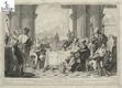 Il Convito di Nabal : Venit autem Abigail ad Nabal, et ecce erat ei convivium in domo ejus, quasi convivium regis, et cor Nabal jucundum, erat enim ebrius nimis: et non indicavit, ei verbum pusillum, aut grande usque mane. Reg. 1. Cap. XXV.v.36. : Pittura Di Gio: Batta: Tiepolo Posseduta Dal Sig. Co. Fran.co Algarotti.