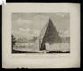 Veduta della Piramide di C. Cestio : 1. Terreno sgombrato d'intorno alla Piramide...