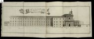 Via Romana che conduce a Piacenza : Facciata del gran Collegio di S. Lazaro di Piacenza eretto e fondato dall'Emo e Rmo Sig. Card. Giulio Alberoni